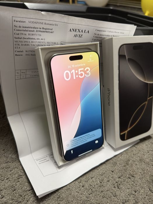Iphone 16 Pro Max 256 gb CA NOU ! Factura si garantie 22 luni !