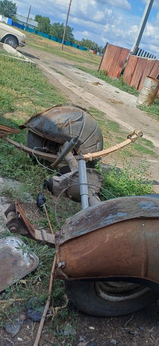 Запчасти на прицеп, мост с редуктором, рессоры, амортизаторы