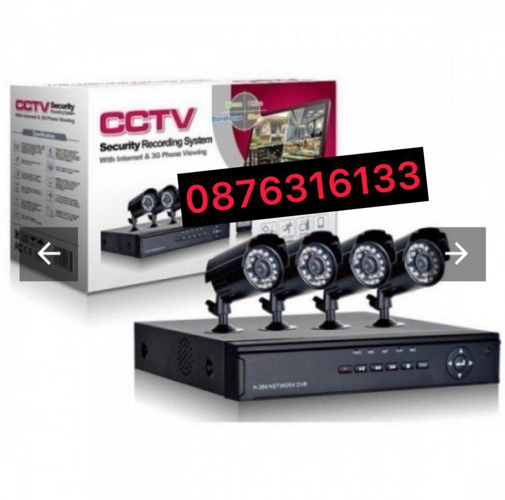 Комплект видеонаблюдение Dvr,  + 4 камери камера CCTV