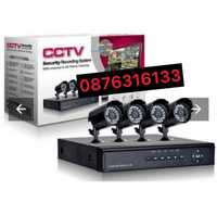 Комплект видеонаблюдение Dvr,  + 4 камери камера CCTV