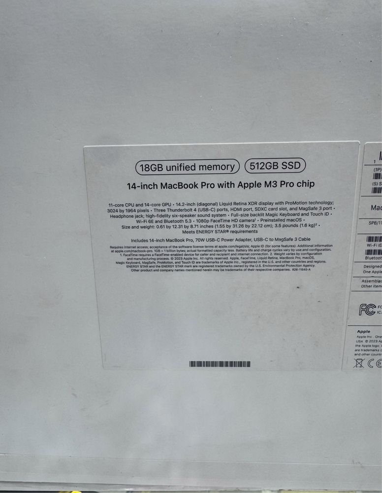 MacBook Pro 14-inch M3pro 18gb  SSD Б.У