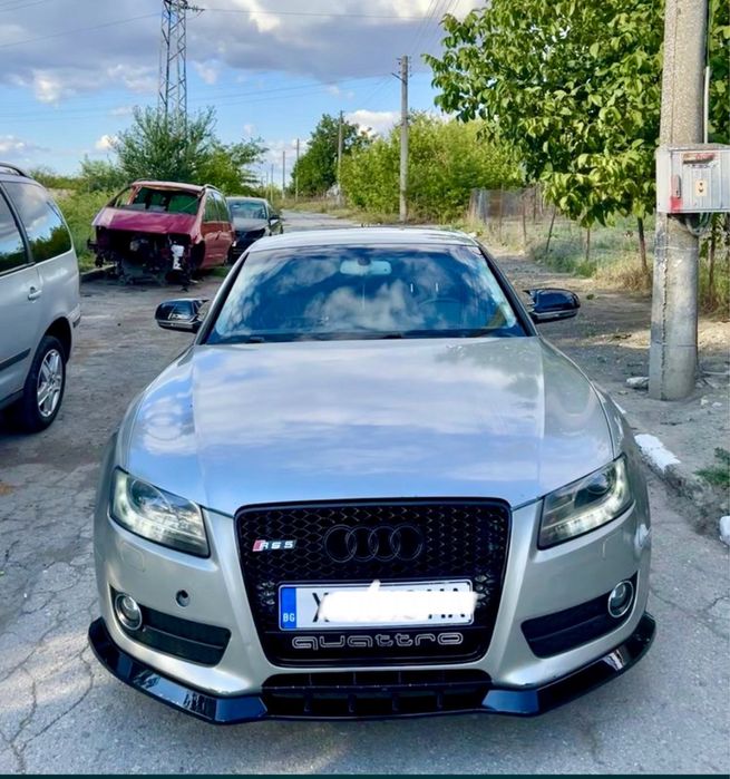 Преден лип спойлер Audi A5 Sportback 8T8 (2009–2016) – черен, ауди а5