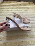 Sandale cu toc transparent de dama
