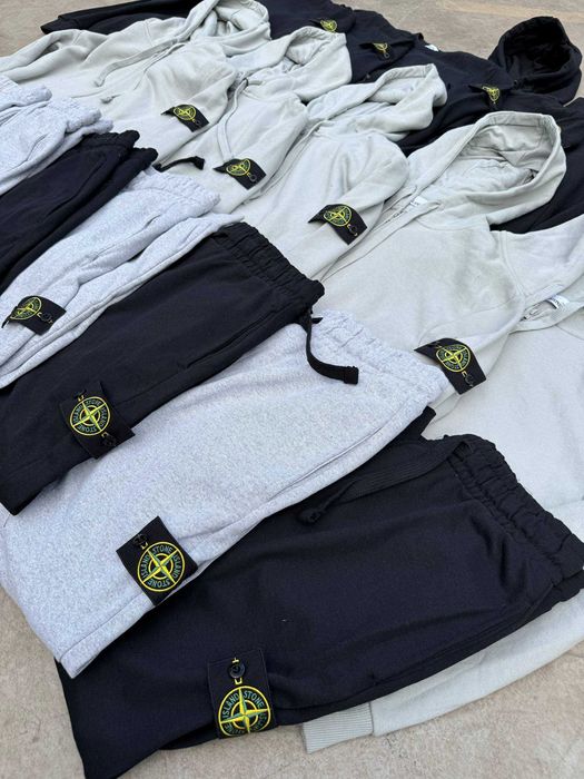 ПРОМОЦИЯ Мъжки Черен Суичър Stone Island Темен Пуловер Стоун Айлънд