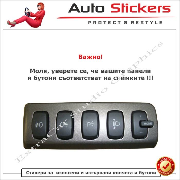Стикери (Лепенки) за износени и изтъркани копчета и бутони-Fiat Croma