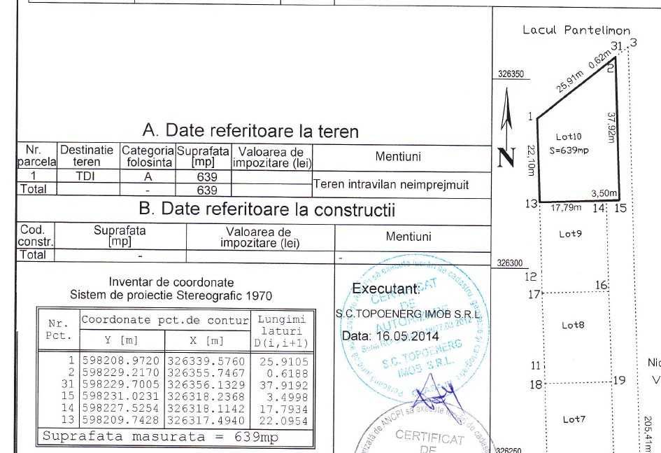 Teren lac Pantelimon