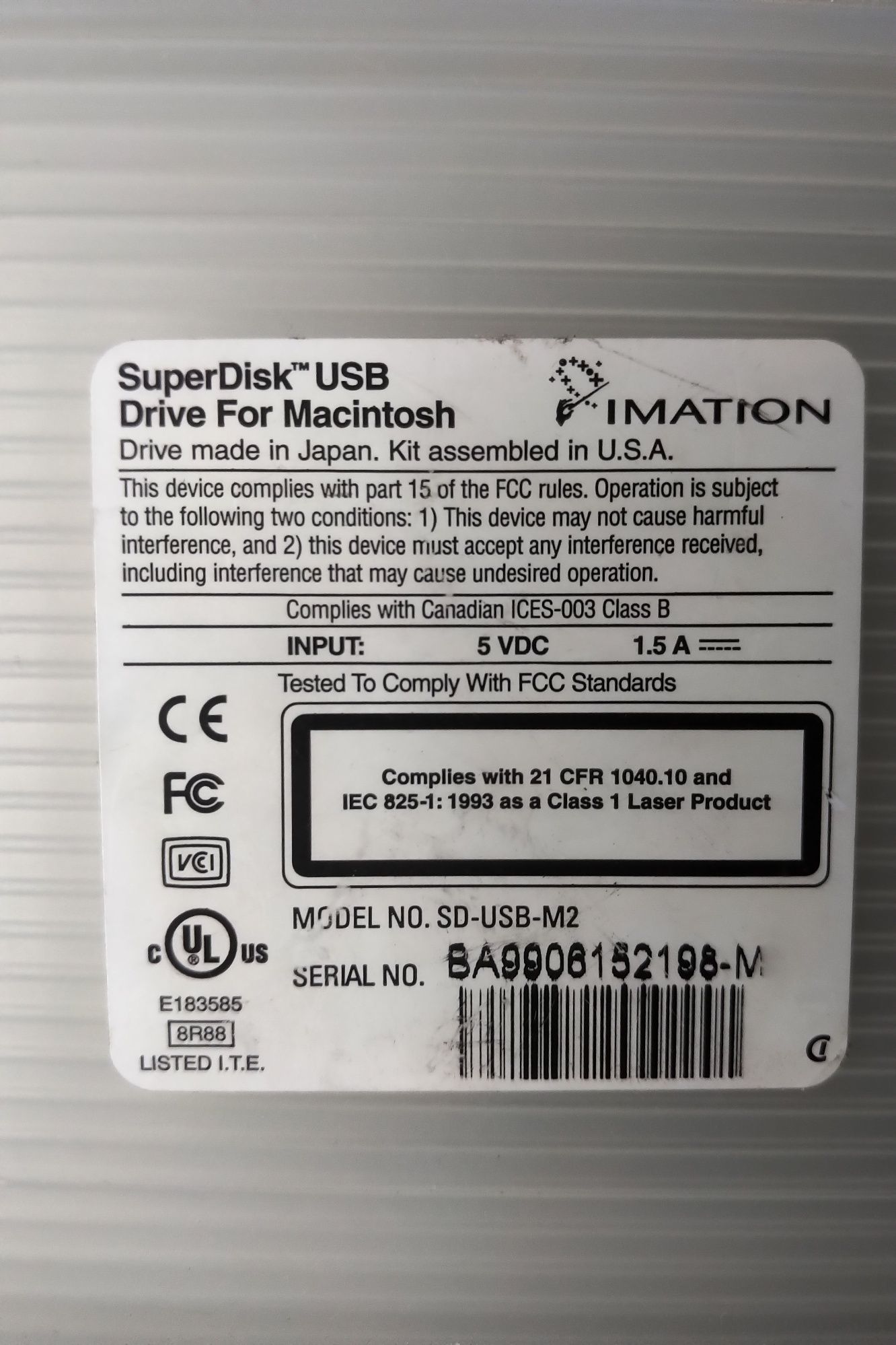 Superdisk drive USB - Floppy drive MAC