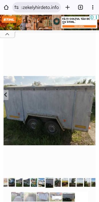 Vand remorca de 2 rot  2 t