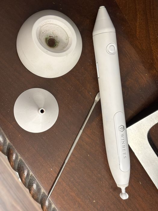 Dispozitiv Pulverizat pudra, Winbees, Latte Art Pen, Alb, 20 cm, Set