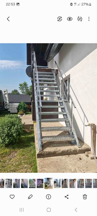 Confectionam scarii metalice zincate exterioare și pentru incendii , p