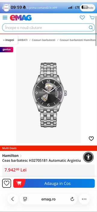 Hamilton Jazzmaster Albastru 42mm