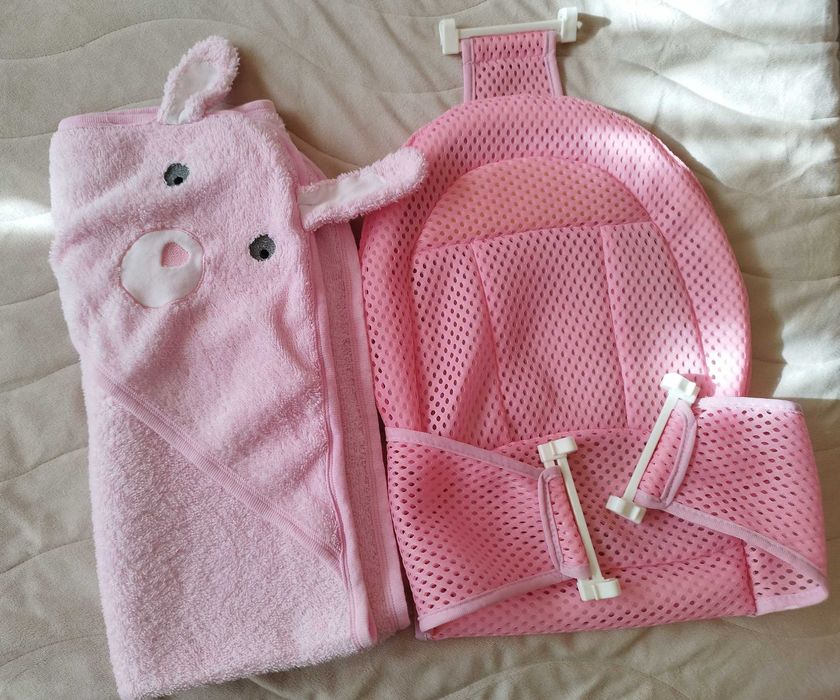 Бебешка хавлия и подложка за ваничка