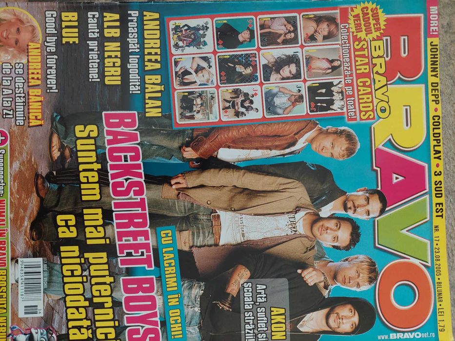 Revista Bravo cu Backstreet boys pe coperta 17 2005
