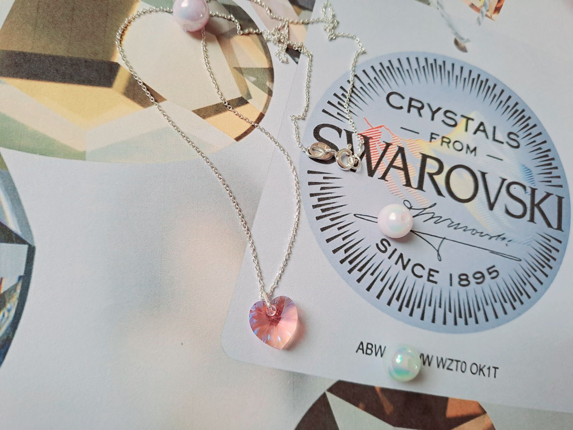 Сребърно колие Swarovski