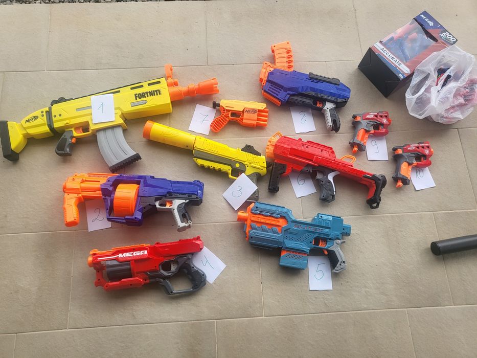 Нърф / Nerf пушки и пистолети - Mega, Elite, Surgefire, Fortnite.