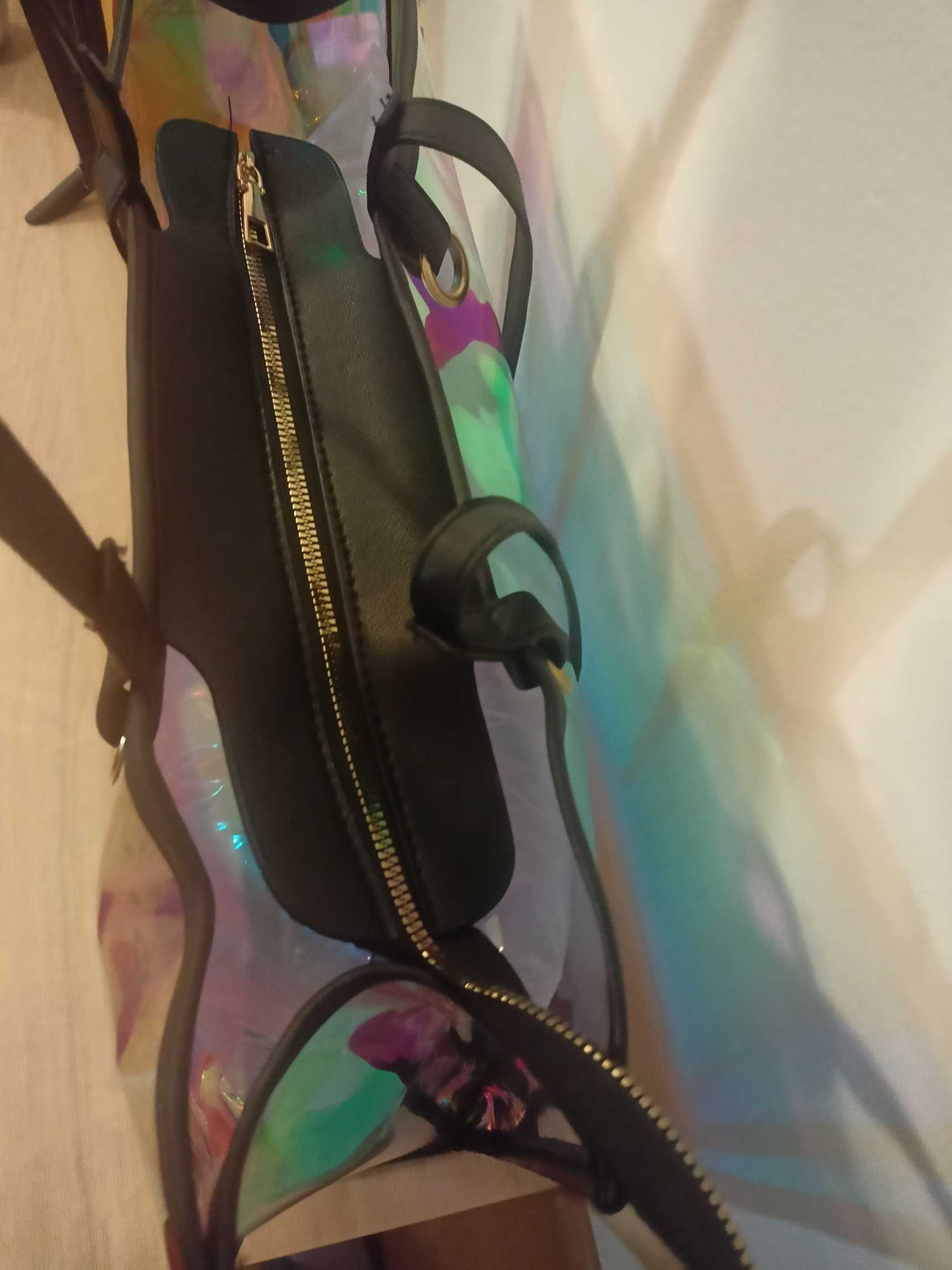 Модна дамска прозрачна PVC лазерна чанта