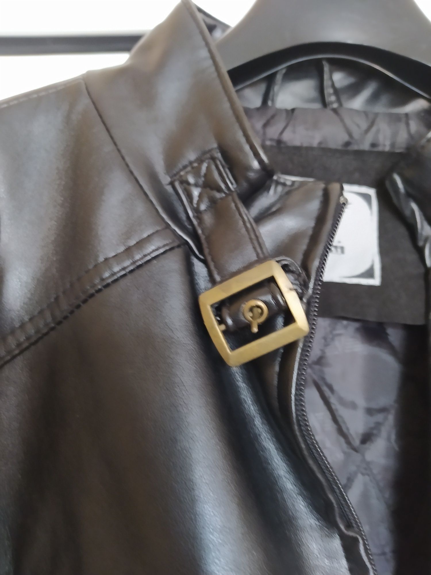 Мъжко яке естествена кожа размер L/XL, черно