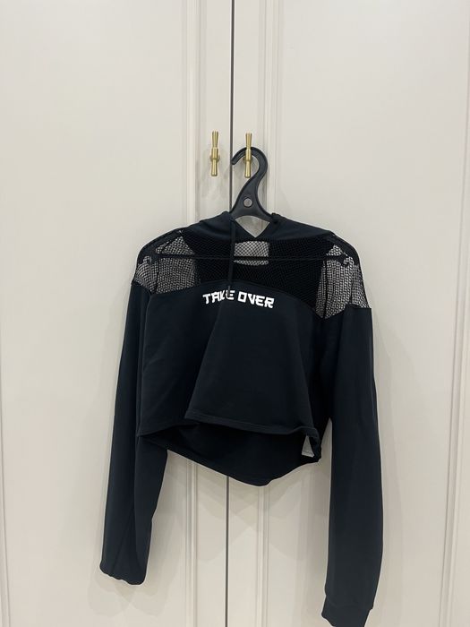 Укороченная кофта с сеткой, Bershka, L размера