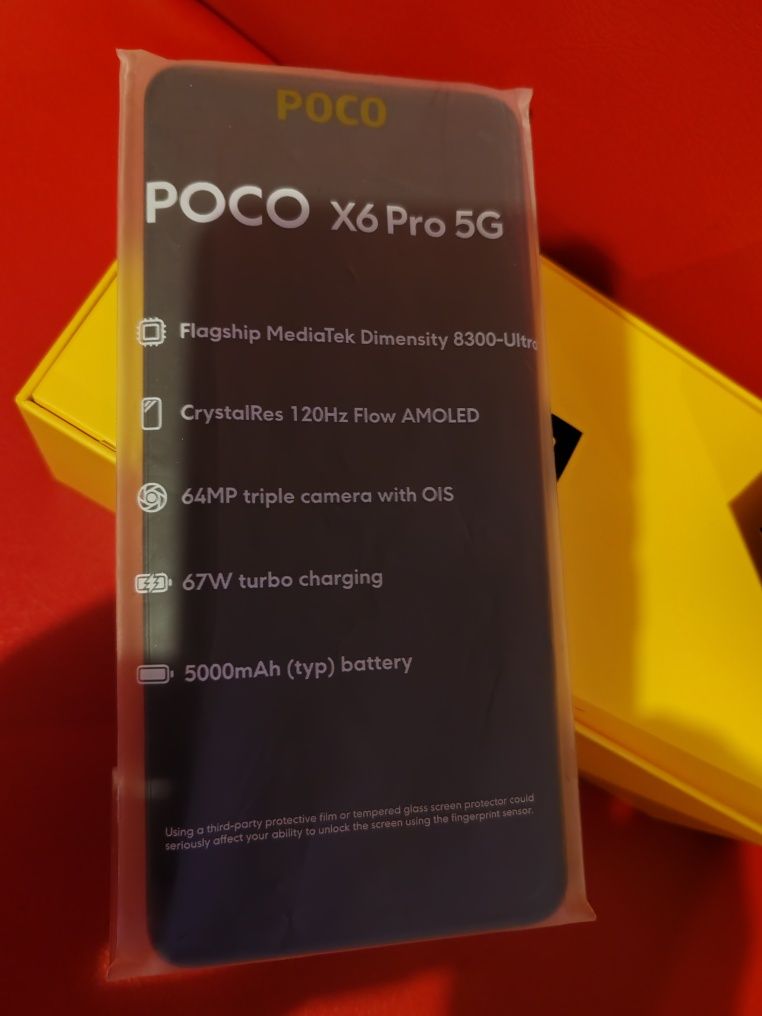 Xiaomi Poco X6 pro/12.Ram/ 512.GB (Nou) Culoare: Yello