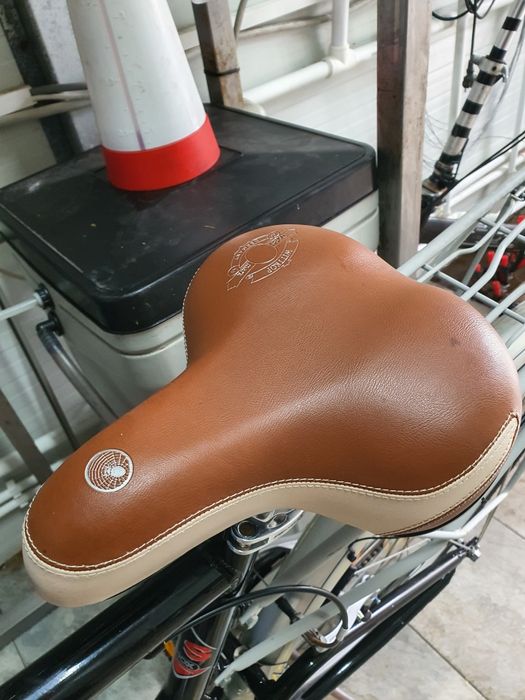 Șa scaun piele bicicletă vintage