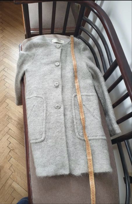Paltonas primavara/toamna gri deschis Zara, lână