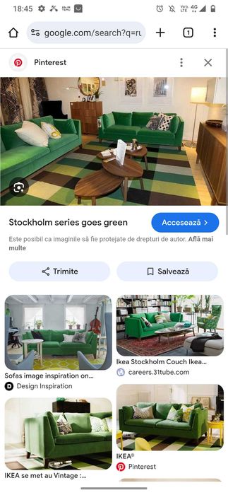 Covor Stockholm Ikea lana NOU sigilat VERDE