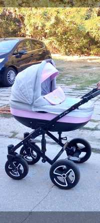 Бебешка количка Onio jump soft за новородено и кошница за кола