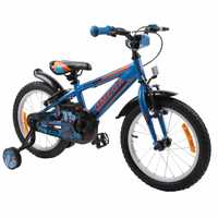 Bicicleta Omega Master 16″ BLUE, pentru Copii, Cadru Otel, Roti ajutat