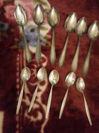 11 Linguri și  lingurițe placate cu argint