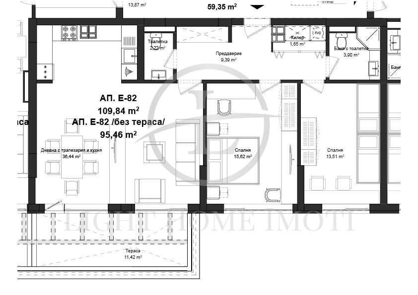Продава се Тристаен апартамент в Пловдив, Гагарин - 125 кв.м за 943 €/кв.м - Снимка #3