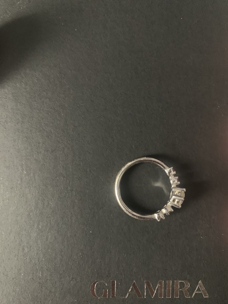 Inel logodna piatra Safir Aur alb