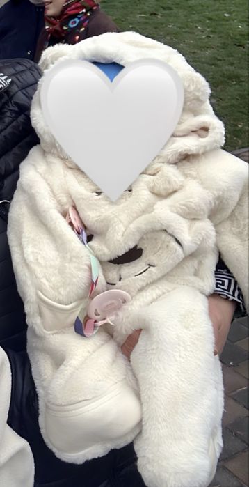 Combinezon bebe călduros – model ursuleț