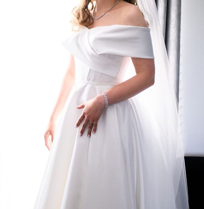 Rochie mireasa cu corset și trena 2 m