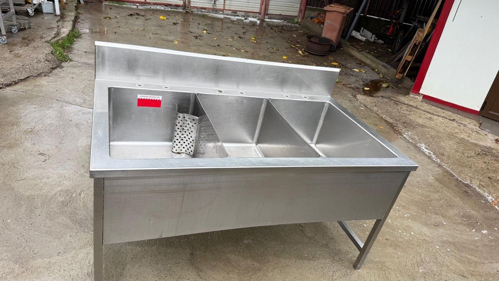Spălător dublu triplu inox gros 1,2 mm