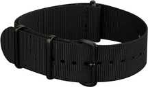 Set Curea ceas Nato Strong Militar, Gemony, 22 mm, negru