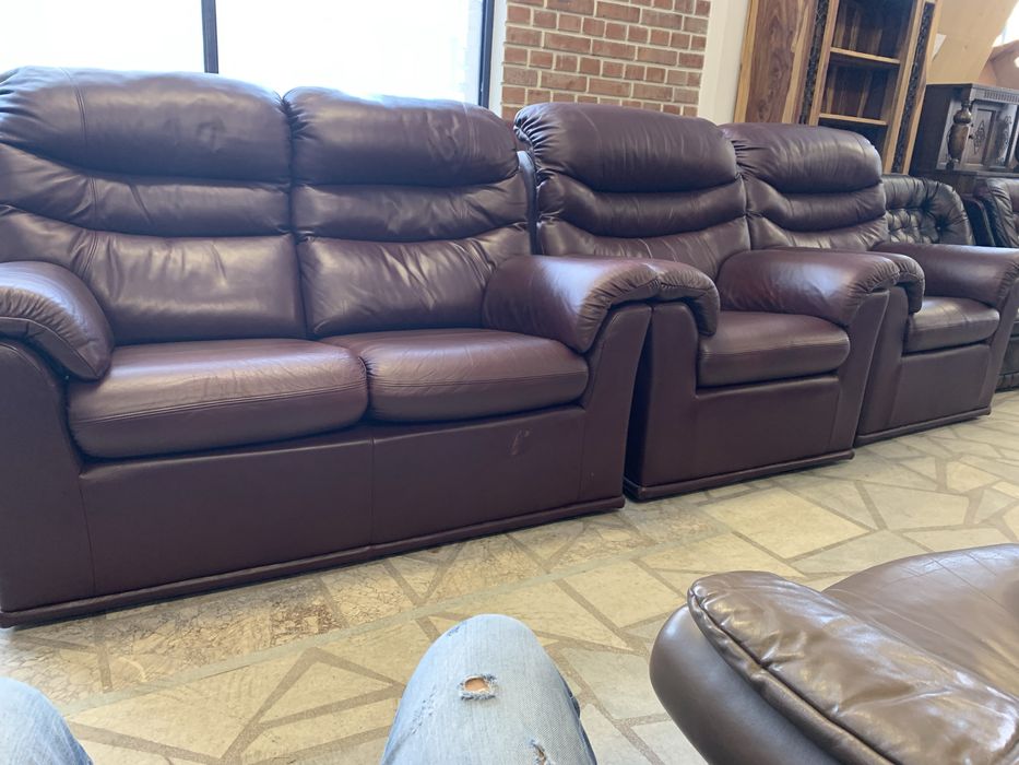 Холна гарнитура естествена кожа