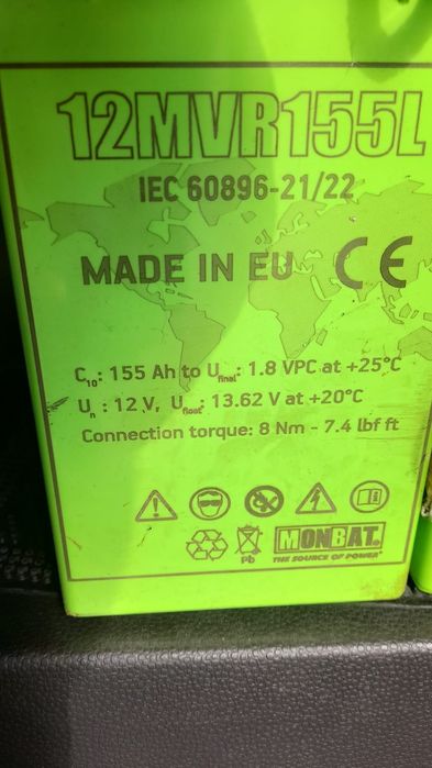 Baterii 12V 155Ah   GEL pt sistemul fotovoltaice