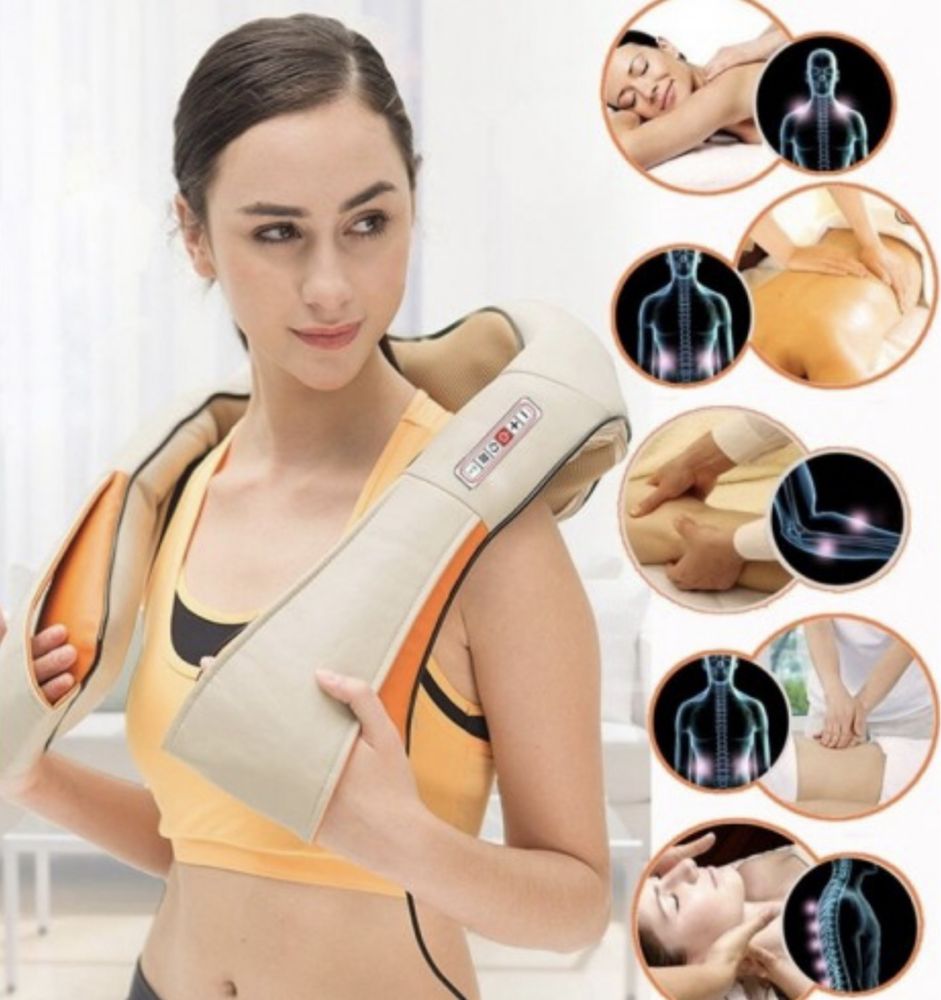 Шиацу масажор 6 Бутона 6 Функции - Massager of neck kneading