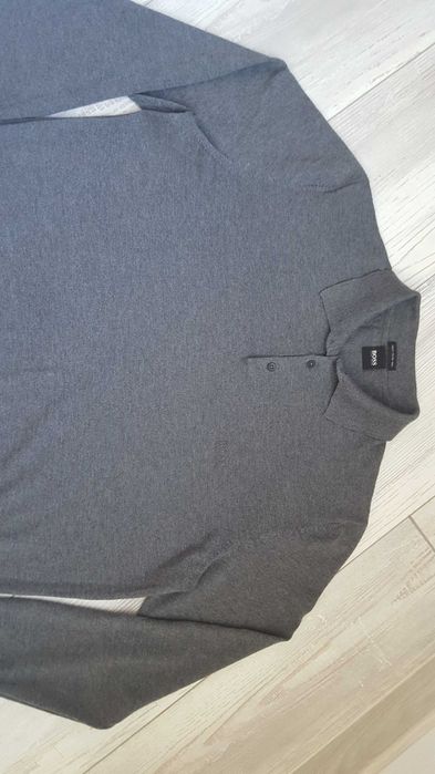 Нова сива мъжка блуза с дълъг ръкав HUGO BOSS р-р XXl