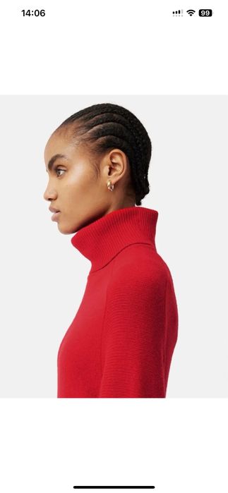 Jigsaw Rochie tricotata de lana rosie