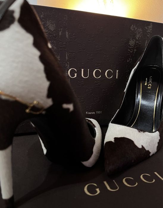 PANTOFI GUCCI originali, noi din blana de ponei