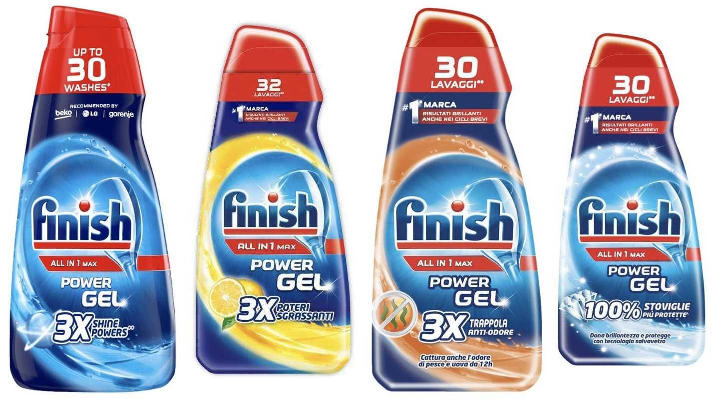 препарат съдомиялна FINISH GEL ИТАЛИЯ 32 съдомиялни 600мл