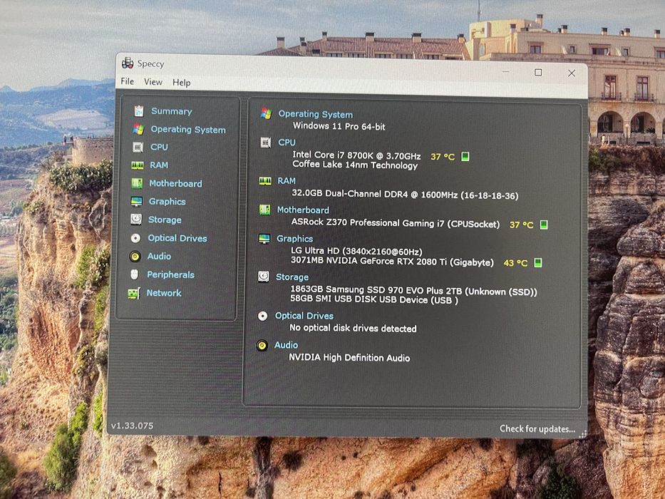 PC Gaming i7 8700K 3.70Ghz, Gigabyte GeForce 2080 Ti Gaming OC 11 Gb