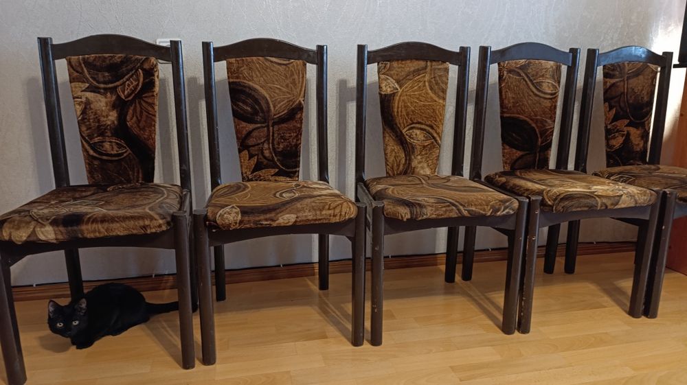 Стулья б/у, 5 штук в нормальном состоянии