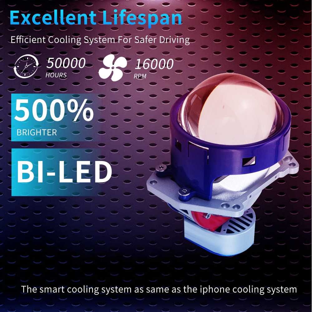 Bi-LED лупи за вграждане 3 инча, 130W,2бр
