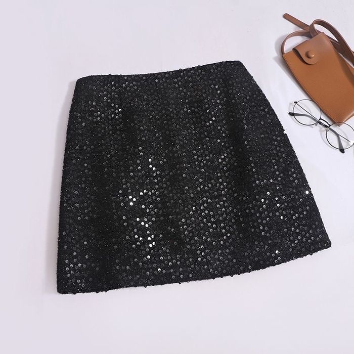 Юбка с пайетками