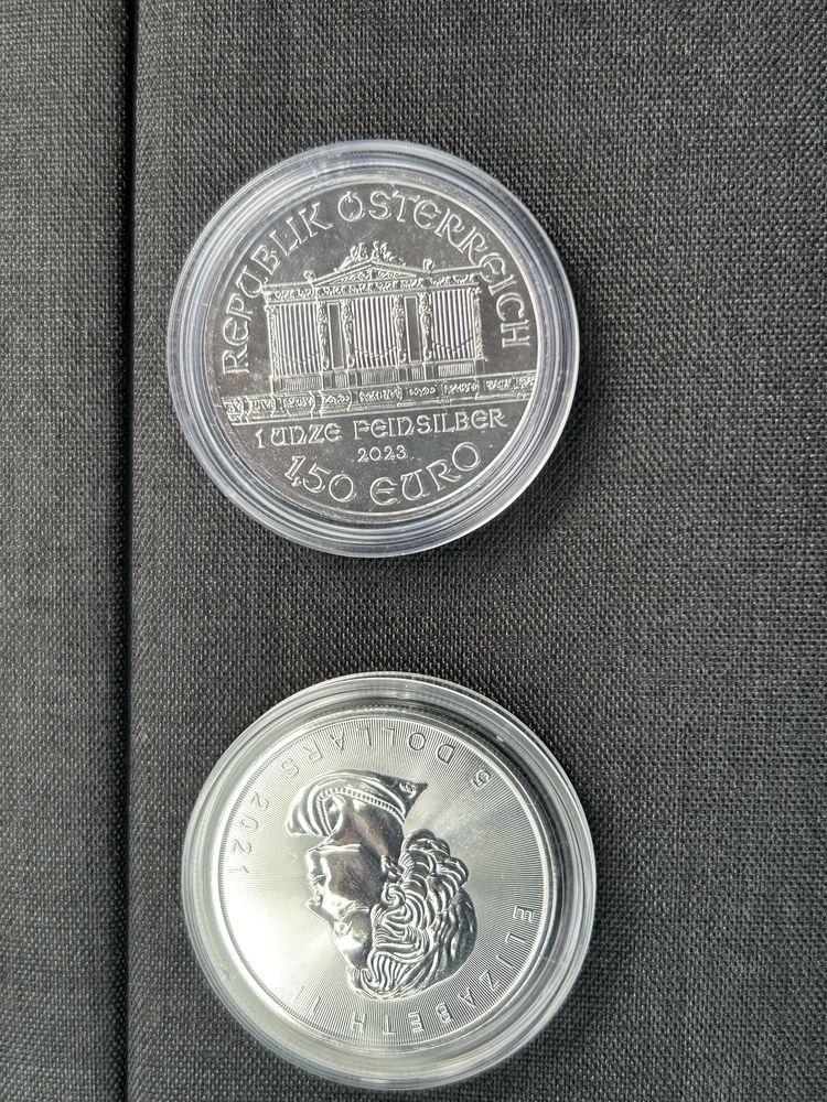 Monezi argint 999 fine silver 1 uncie moneda euro