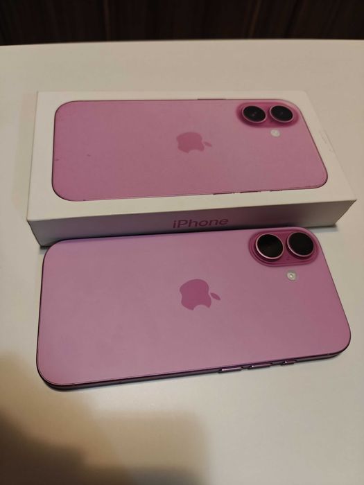 iPhone 16, розов, 128GB, батерия 100%, гаранция до 24.05.2026