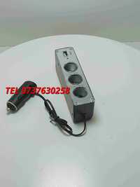 Adaptor Auto 3 Socket  Mufa Usb Pentru Bricheta 12 V