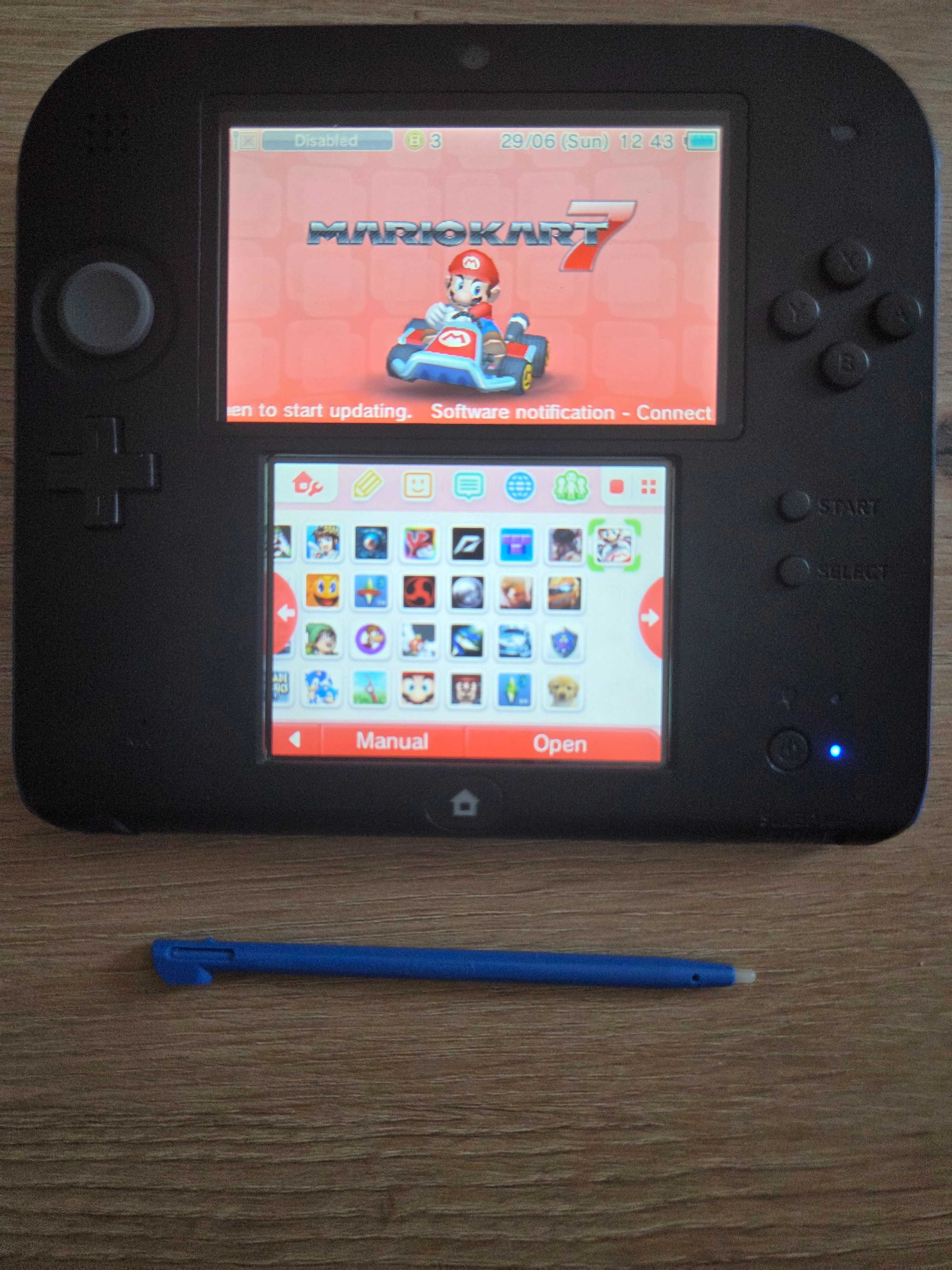 Nintendo 2ds modat cu Sandisk ultra 128gb peste 150 jocuri instalate
